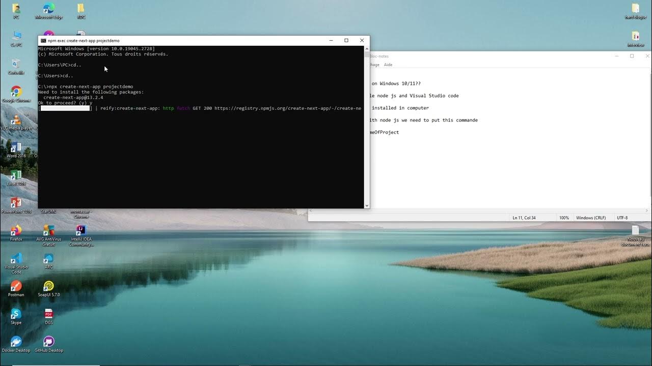 How to install next js on windows 10 11 2023 create first next js