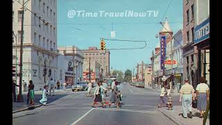 Vintage Main Street, Suffolk Virginia 1950s Sears Department Store, National Bank of Suffolk, People