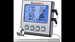 Thermopro tp17 dual probe digital thermometer | digital thermometer for cooking | food thermometer |