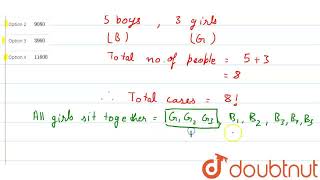 Five Boys And Three Girls Are Sitting In A Row Of 8 Seats. Number Of Ways In Which They Can Be S...