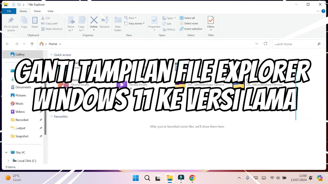 Cara Ganti Tampilan File Explorer Windows 11 ke Versi Lama - YouTube