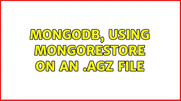 MongoDB, Using mongorestore on an .agz file