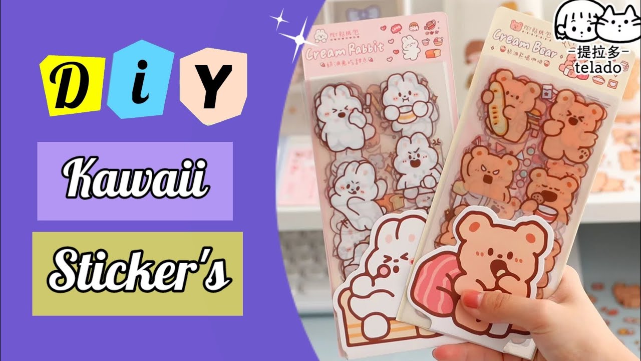 How to make kawaii sticker /Diy handmade sticker at home /easy to