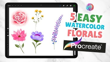 How to Draw Watercolor Flowers in Procreate | Beginner-Friendly Floral Tutorial