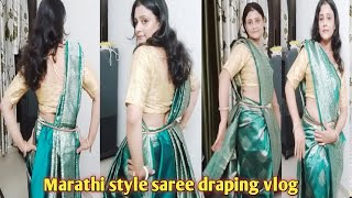 Marathi Style Saree D Vlog Marathi Style Saree Look