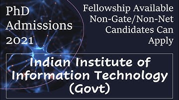 IIIT VADODARA || PhD Admission 2021 || Fellowship Available || Last Date - 10/08/2021