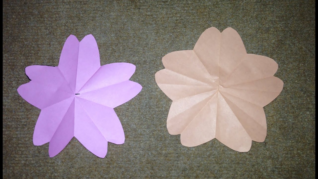 折り紙 さくらの花びら 折り方 作り方 Youtube