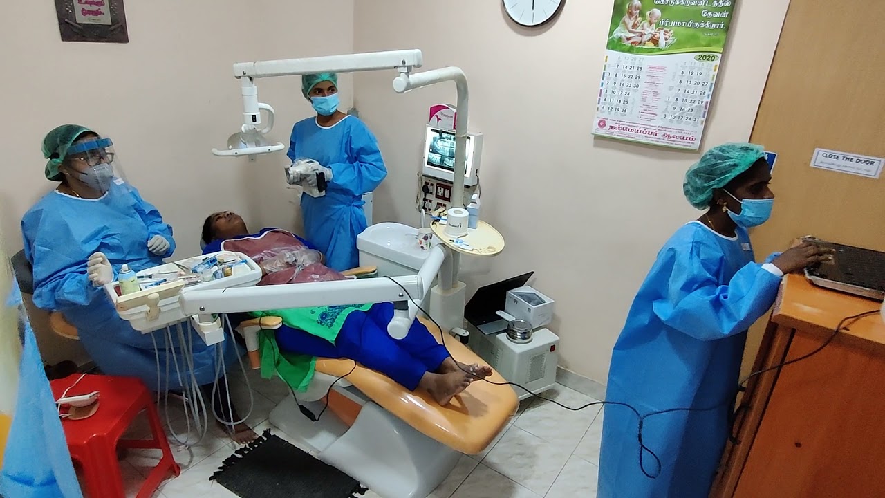RCT rotary endodontics course participant doing her case at Malligai