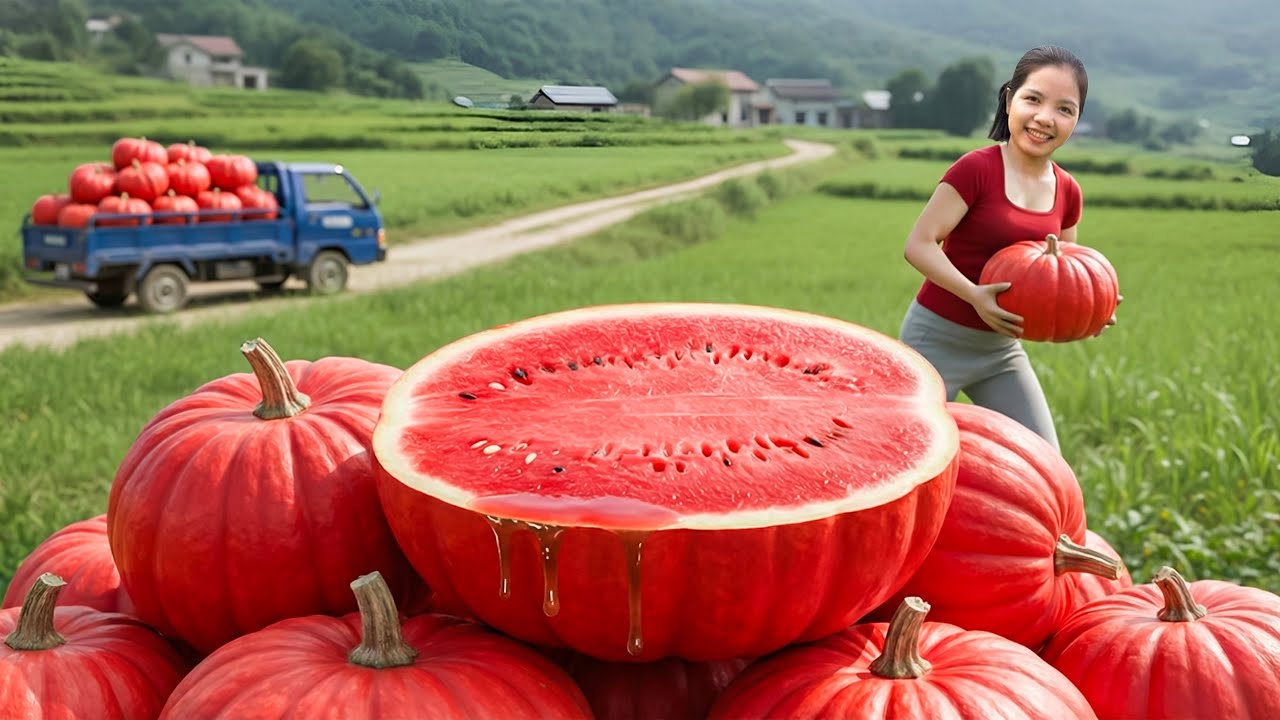 [TIMELAPSE]-266 days of harvesting lots of pumpkins, Sold at the market, Simple dishes from pumpkins