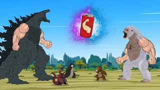 Evolution of KONG 2 vs GODZILLA ATOMIC BREATH: Who Will Win | Godzilla \& KONG Cartoon Short Film