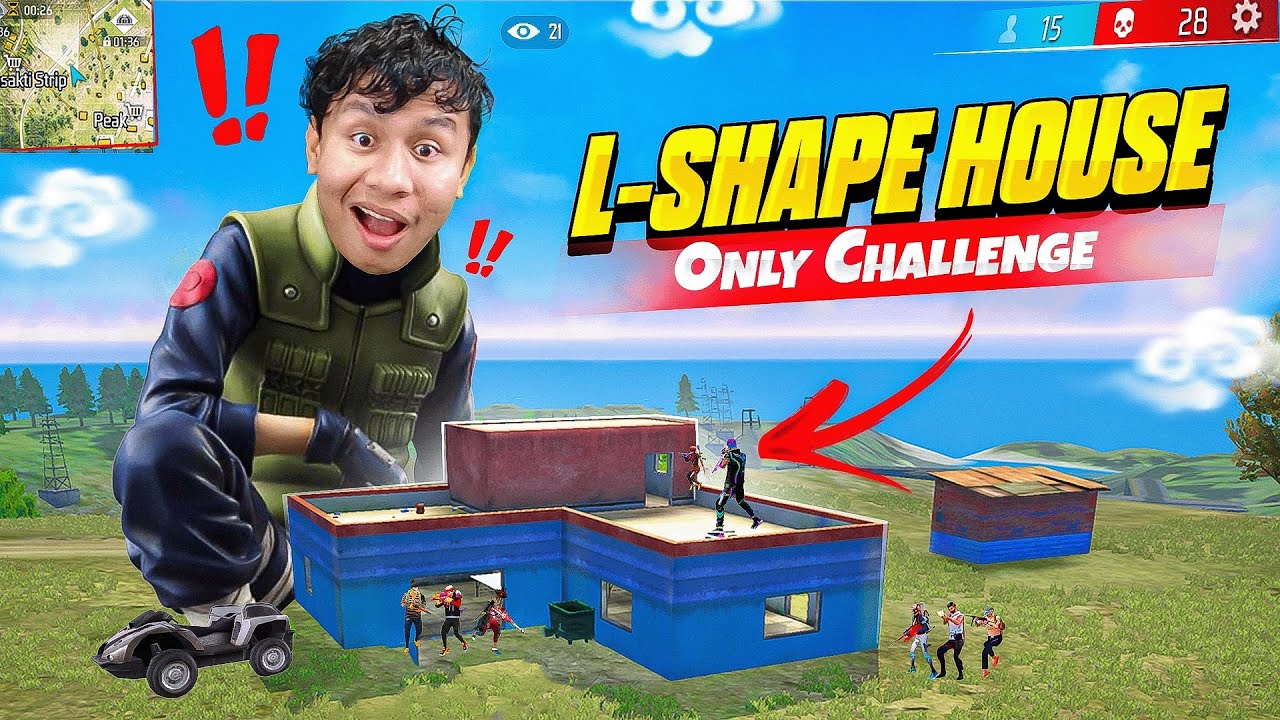 Only L-Shape House Loot & Win a Game Challenge in Free Fire 😎 Tonde Gamer