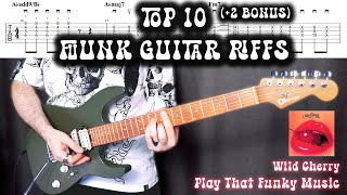 TOP 10 FUNK Guitar Riffs You Should Learn | +Tabs