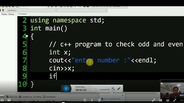 C++ PROGRAM TO FIND ODD AND EVEN NUMBER USING IF ELSE CONCEPT