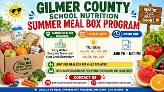 2026 Gilmer County, Georgia - Summer Meal Box Program - English Subtitles