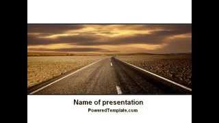 Highway In Sepia PowerPoint Template by PoweredTemplate.com
