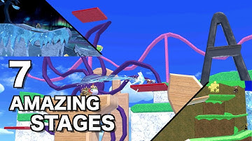 7 AMAZING Custom Stages in Super Smash Bros Ultimate!!! (With Character Themes) [Part 4]