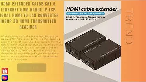 HDMI Extender Cat5e Cat 6 Ethernet 60M Range IP TCP Signal HDMI to Lan Converter 1080p 3D HDMI