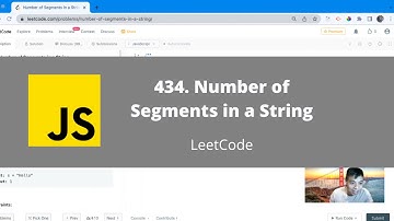 434  Number of Segments in a String - LeetCode JavaScript