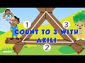 Count to three with Akili | A triangle has 3 sides | Akili &amp; Me #counting #123