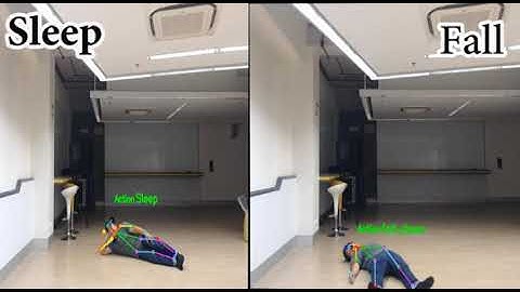 Pose Estimation for classify between falling and sleeping