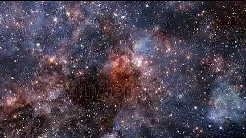 stock footage seamless loop galaxy exploration through outer space towards glowing milky way galaxy
