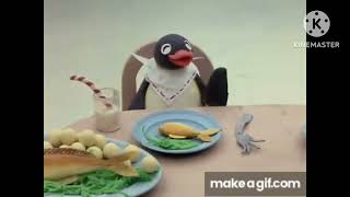 Pingu’s reaction after seeing Mr. Unger from Home Alone 3 being covered in sewage on loop