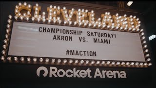 Cinematic video of Miami OH vs Akron MAC basketball championship game