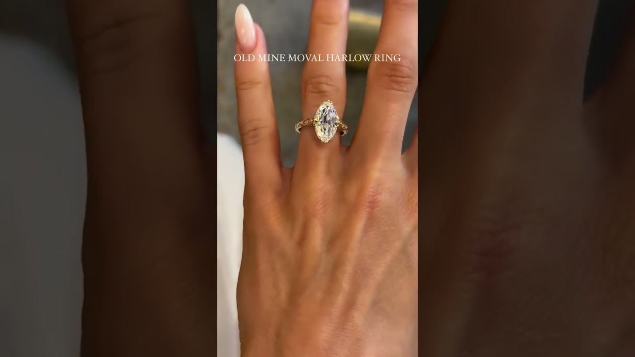 One of our most viral cuts and styles is an old mine moval Harlow ring 💍