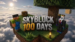 I Survived 100 Days in Skyblock With My Friend…