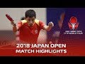 Zhang Jike vs Ueda Jin | 2018 Japan Open Highlights (1/4)