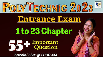 POLYTECHNIC ENTRANCE exam 2023 | LIVE class | polytechnic ki taiyaari kaise karein? | #racevaacademy