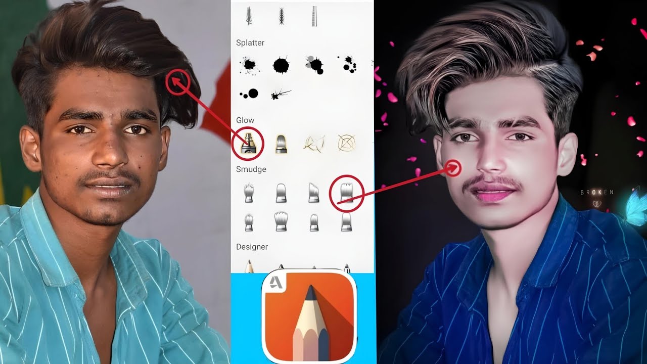 Skechebook se face smooth kaise kare//oil pent face smooth kaise kare