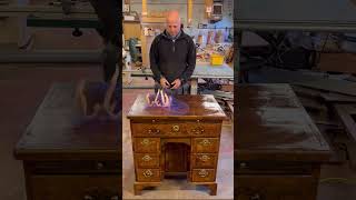 Antique furniture restoration with fire