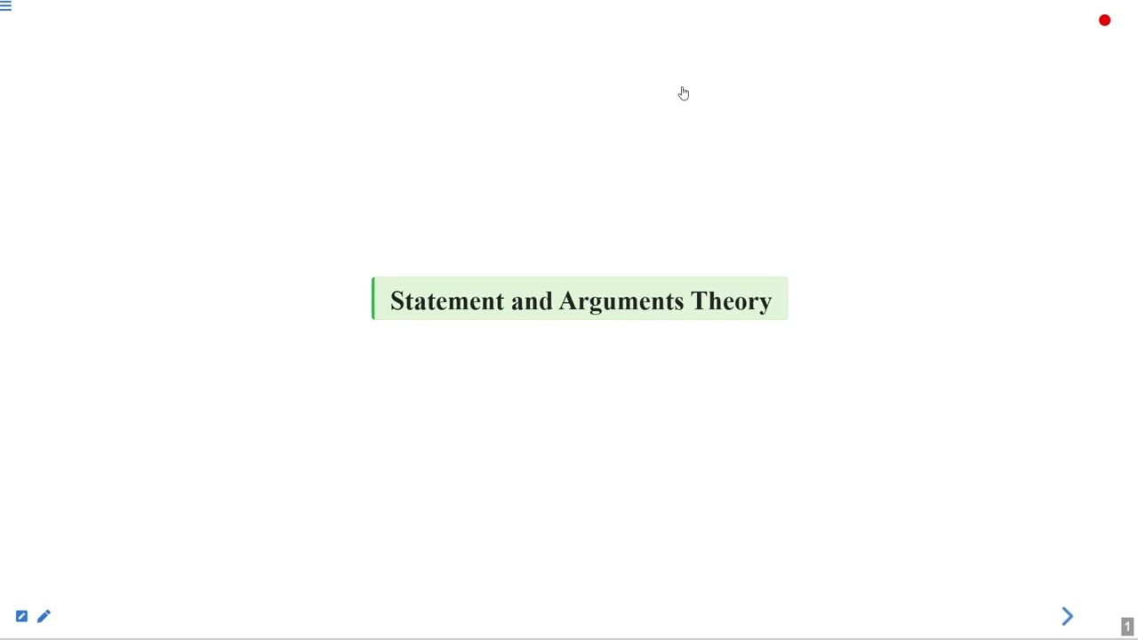 Statement and Arguments Theory 