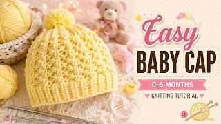 Newborn Baby Cap Knitting Pattern | Easy Woolen Hat Tutorial | Part 1