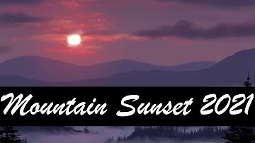 Mountain Sunset Landscape 2021 Procreate Process