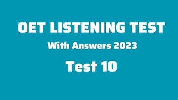 OET Listening Test With Answers 2023| Test 10