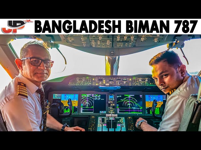 Biman Cockpit 787-9 Heathrow to Dhaka + Q-400 to Cox's Bazar class=