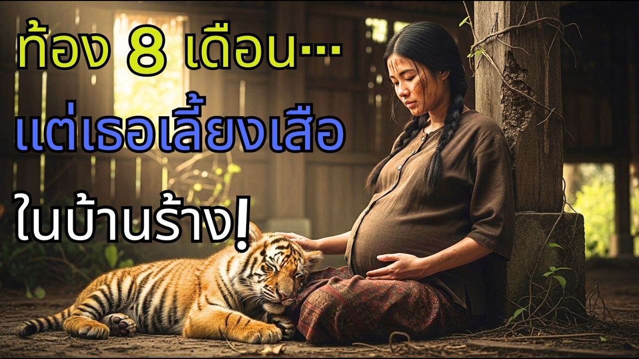 เรื่องราวของหญิงสาวที่ตั้งครรภ์ได้แปดเดือนและเลี้ยงดูลูกเสือในบ้านร้างหลังหนึ่ง