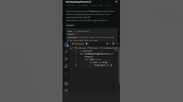 Find the Non-Repeating Character in a String by using python #coding #python