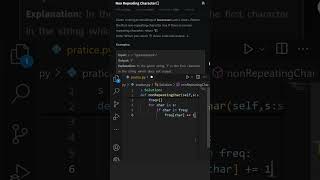 Find the Non-Repeating Character in a String by using python #coding #python