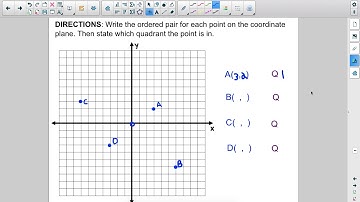 Writing Ordered Pairs from the Coordinate Plane - 6th Grade