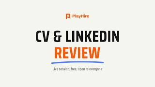 CV & LinkedIn Review
