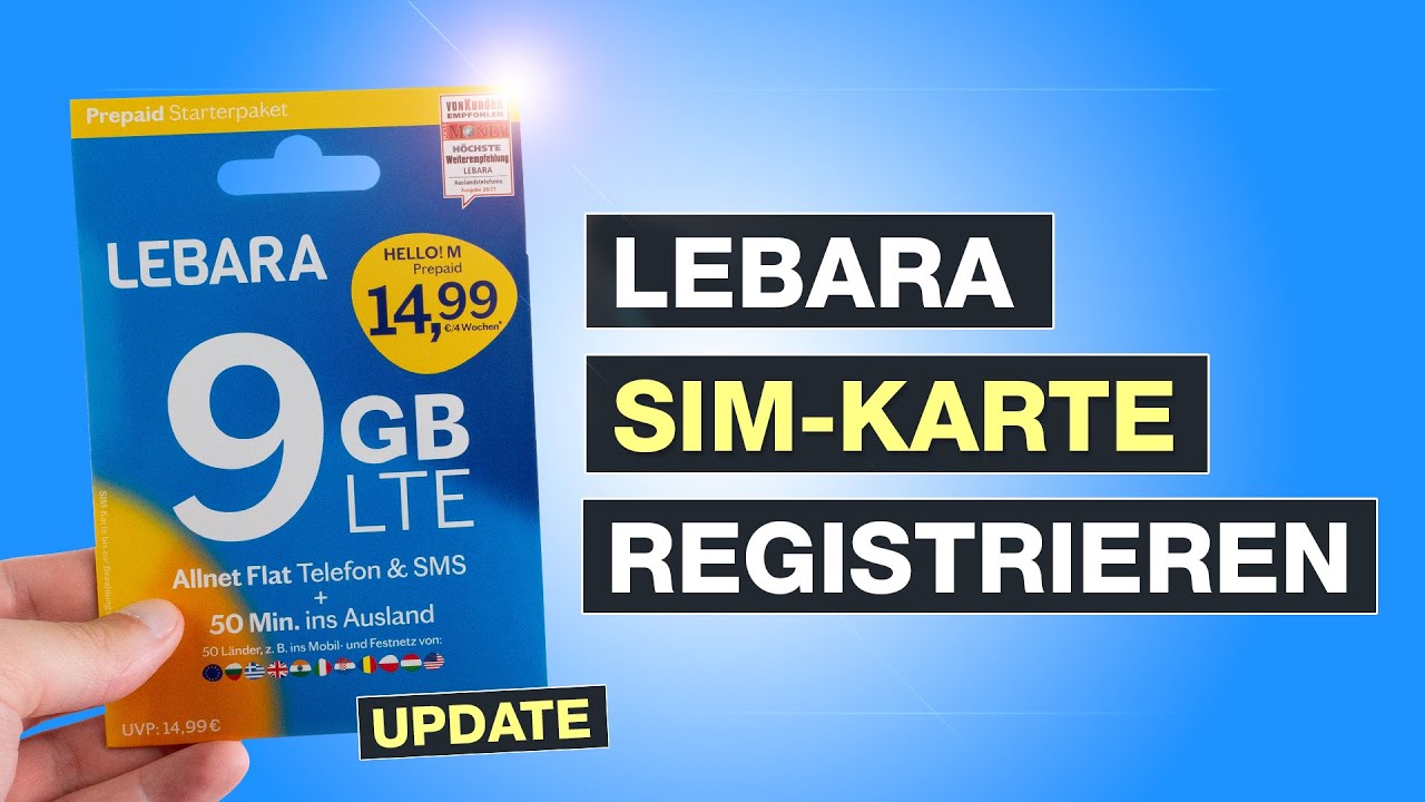 Lebara SIM-KARTE aktivieren und registrieren - EINFACH ERKLÄRT
