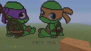 Baby Michelangelo- TMNT MC SPEED BUILD - Minecraft Pixel Art