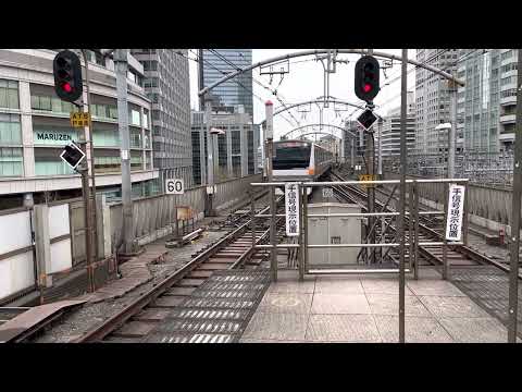 E233系 中央快速線 T14編成 東京駅到着シーン