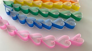 【折り紙】1枚で可愛いハートの飾り お誕生日にも！ DIY / How to make a heart ring ornament with origami.