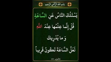 سورة الأحزاب الآية ( 63 )
