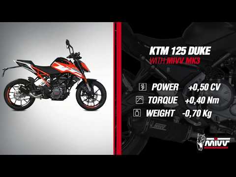 SILENCIADOR DE CARBONO MIVV MK3 KTM DUKE 125 2017-2020 video