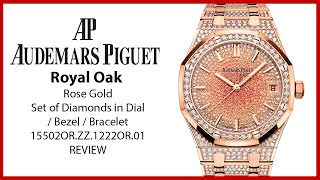 ▶ Audemars Piguet Royal Oak Rose Gold Diamond Set Dial & Bracelet 15502OR.ZZ.1222OR.01 - REVIEW